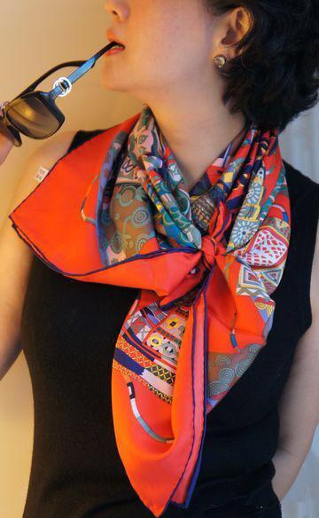 印花絲巾